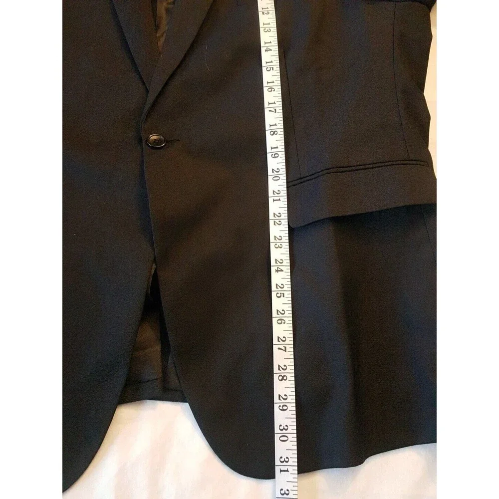 Coofandy Mens Blazer Size XXL Sport Jacket One Button Black Suit Wedding Formal